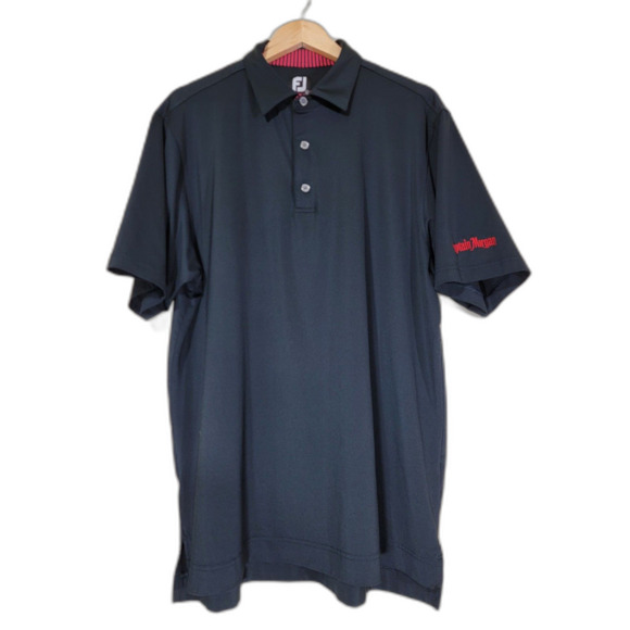 FootJoy Captain Morgan Black Polo Shirt - Large - Picture 1 of 8
